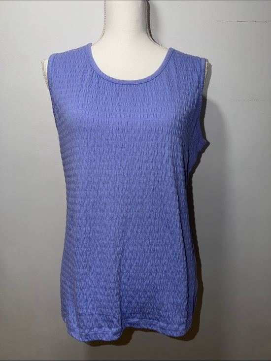 Appleseed's Tops - Appleseeds Women’s Sleeveless Textured Tank Top Periwinkle Casual‎ Beach Coastal